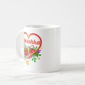 Omloopnaam wijzigen - Babushka Heart & Flowers Koffiemok (Voorkant links)