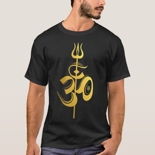 OMLord Shiva Divine Spear Trident Trishul T-shirt (Voorkant)