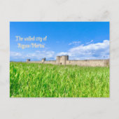 Ommuurde stad Aigues-Mortes in de Provence, Frankr Briefkaart (Voorkant)