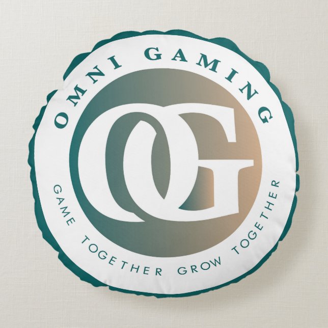 Omni Gaming Rond Kussen (Voorkant)