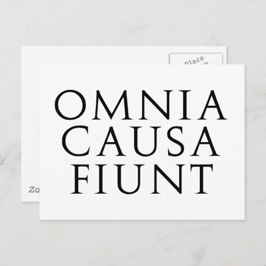 Omnia Causa Fiunt Briefkaart (Voorkant / Achterkant)