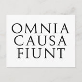 Omnia Causa Fiunt Briefkaart (Voorkant)