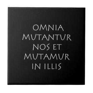 Omnia mutantur nos et mutamur in illis tegeltje