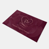 Omnipotent 2 (Cranberry) Love Letter Design Deurmat (Schuin)