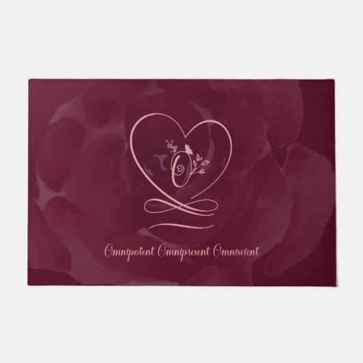 Omnipotent 2 (Cranberry) Love Letter Design Deurmat (Voorkant)