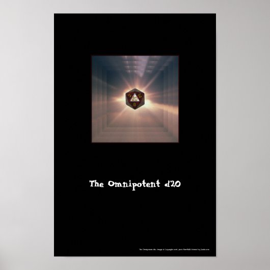 Omnipotent d20 - Afdrukken Poster (Voorkant)