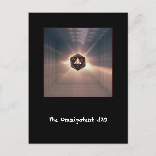 Omnipotent d20 - Briefkaart (Voorkant)