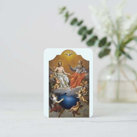 Omnipotentia Patris Heilige Drievuldigheid Gebed K Visitekaartje (Staand voorkant)