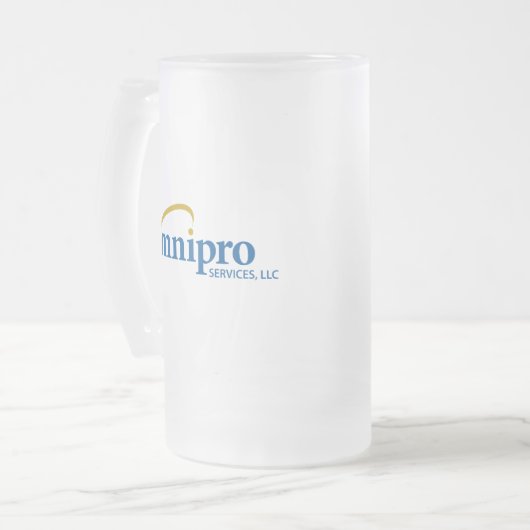 Omnipro Services Frosted Glass Mok (Voorkant links)