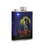 Omnis vir Lupus | In vinylfolie verpakte kolf Heupfles (Rechts)