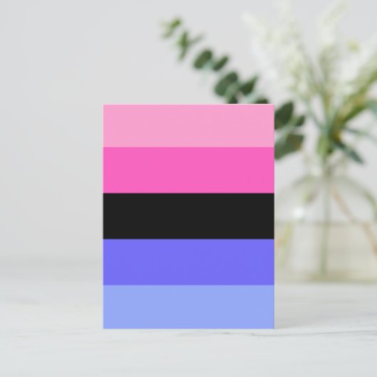 Omnisexual Pride Flag Briefkaart (Staand voorkant)