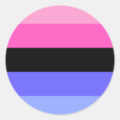Omnisexual Pride Flag Ronde Sticker (Voorkant)