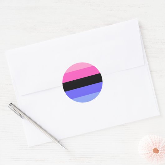Omnisexual Pride Flag Ronde Sticker (Envelop)