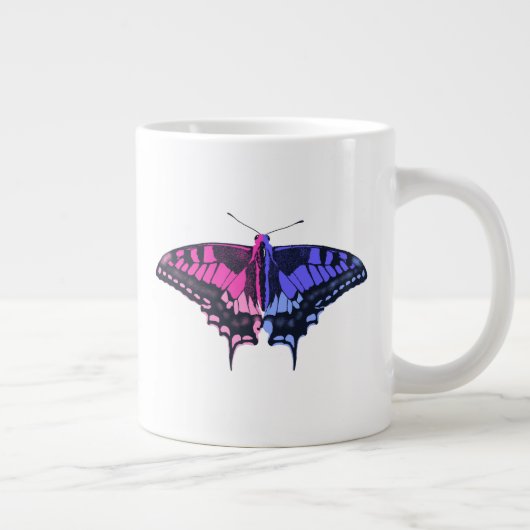Omnisexual Pride Flag Swallowtail Butterfly Grote Koffiekop (Rechts)