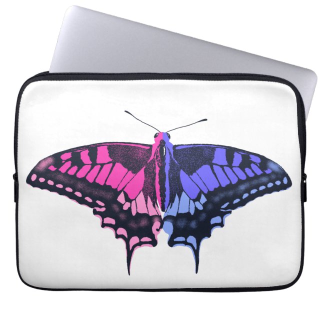 Omnisexual Pride Flag Swallowtail Butterfly Laptop Sleeve (Voorkant)