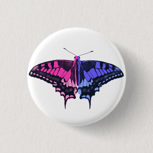 Omnisexual Pride Flag Swallowtail Butterfly Ronde Button 3,2 Cm (Voorkant)