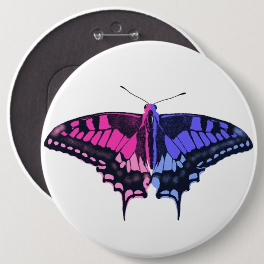 Omnisexual Pride Flag Swallowtail Butterfly Ronde Button 6,0 Cm (Voorkant /achterkant)