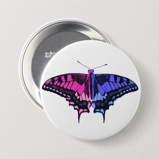 Omnisexual Pride Flag Swallowtail Butterfly Ronde Button 7,6 Cm (Voorkant /achterkant)
