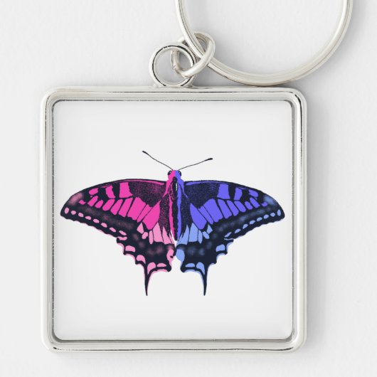 Omnisexual Pride Flag Swallowtail Butterfly Sleutelhanger (Voorkant)