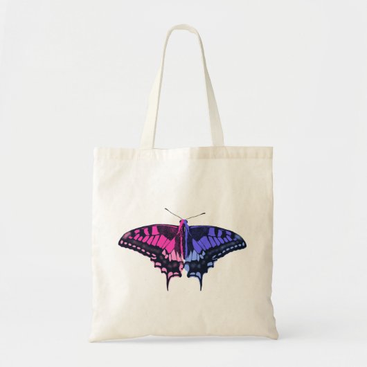 Omnisexual Pride Flag Swallowtail Butterfly Tote Bag (Voorkant)
