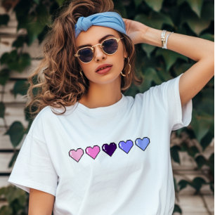 Omnisexual vlag Pixel hart T-shirt