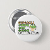 OMNOM Cupcakes Ronde Button 5,7 Cm (Voorkant /achterkant)