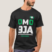 Omo 9JA met Nigeriaanse vlag in het hart van Niger T-shirt (Voorkant)