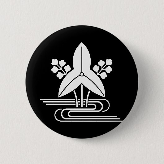 Omo-daka met water ronde button 5,7 cm (Voorkant)
