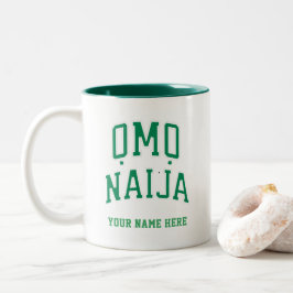Omo-Naija — Gepersonaliseerde Nigeriaanse Tweekleurige Koffiemok