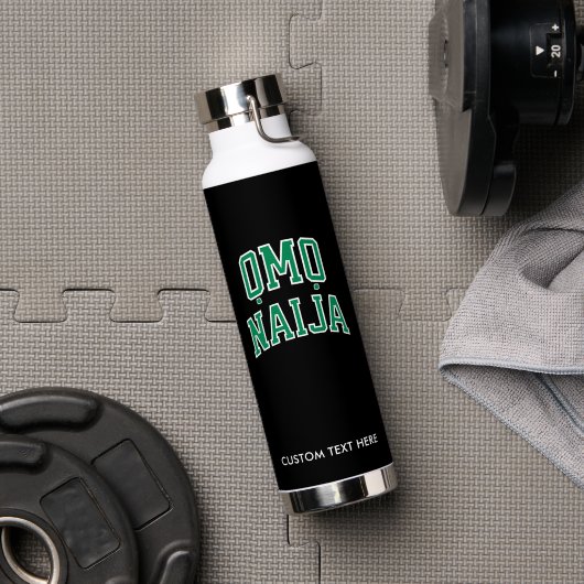 Omo-Naija — Gepersonaliseerde waterfles (Sportschool (Gedraaid) )