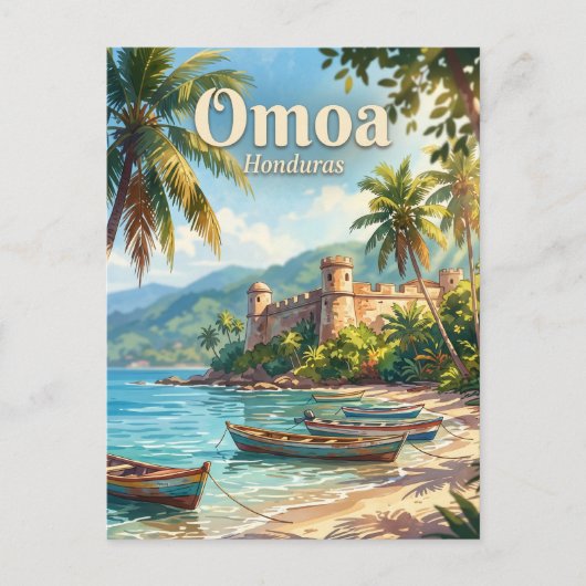 Omoa Honduras Briefkaart (Voorkant)