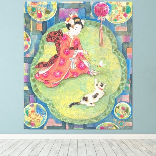 Omohide Garasu: A Little Glass Memory Canvas Afdruk (Insitu (Houten vloer))