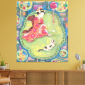 Omohide Garasu: A Little Glass Memory Canvas Afdruk (Insitu (Woonkamer))