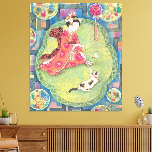 Omohide Garasu: A Little Glass Memory Canvas Afdruk (Insitu (Woonkamer))