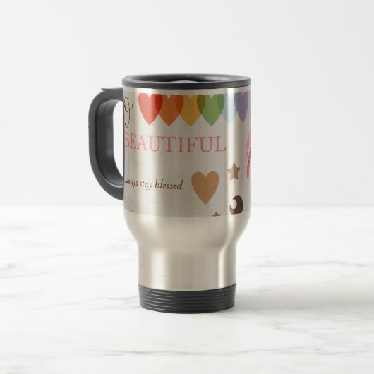 O'mooie thermische tuimelaar reisbeker (Voorkant links)