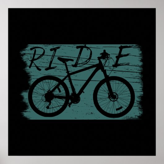 omountainbiken vintage poster (Voorkant)