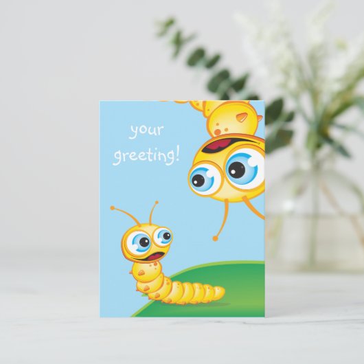 Omp de Grub: Briefkaart (Staand voorkant)