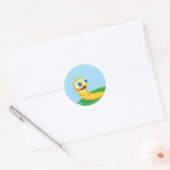 Omp de Grub: Ronde Sticker (Envelop)