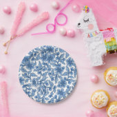Omphaloden Blue Floral Papieren Bordje (Feest)