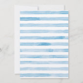 Omphalodes Blau Aquarel Streep & Gouden Letters Kaart (Achterkant)