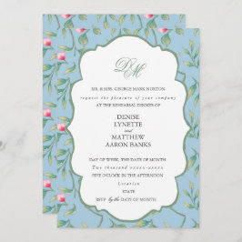 Omphalodes Blauw en Basilie Groen Proefdiner Diner Kaart