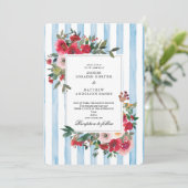 Omphalodes Blauwe Trouw Uitnodiging (Staand voorkant)