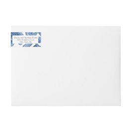 Omphalodes Blue & Skydiver Blue Address Label