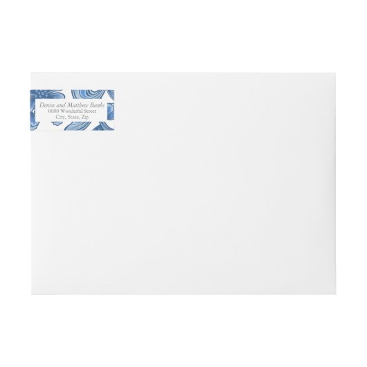 Omphalodes Blue & Skydiver Blue Address Label (Voorkant)