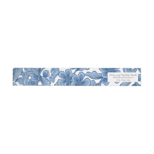 Omphalodes Blue & Skydiver Blue Address Label (Individueel)
