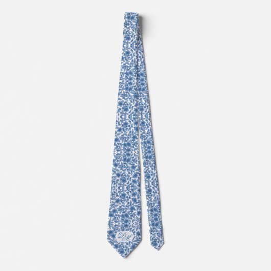 Omphalodes Blue & Skydiver Blue Wedding Keepomwill Stropdas (Voorkant)