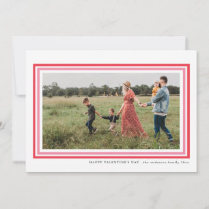 Omrand Love Witte Valentijnsdag Foto Vakantie Feestdagenkaart