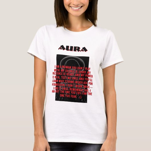 Omrani Aura Onaanraakbare vrouw T-shirt (Voorkant)