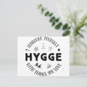 Omring jezelf. Hygge (zwart-wit) Briefkaart (Staand voorkant)