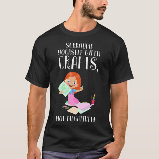 Omring jezelf met ambachten Crafty Girl Pullover (Voorkant)